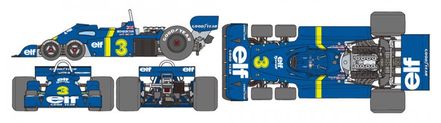 Tamiya 1/12 TYRRELL P34 (W/PE PARTS) pienoismalli