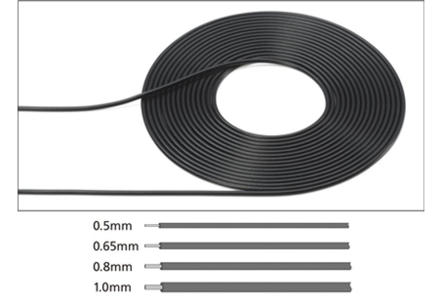 CABLE OUTER DIAMETER 0,8MM BLACK