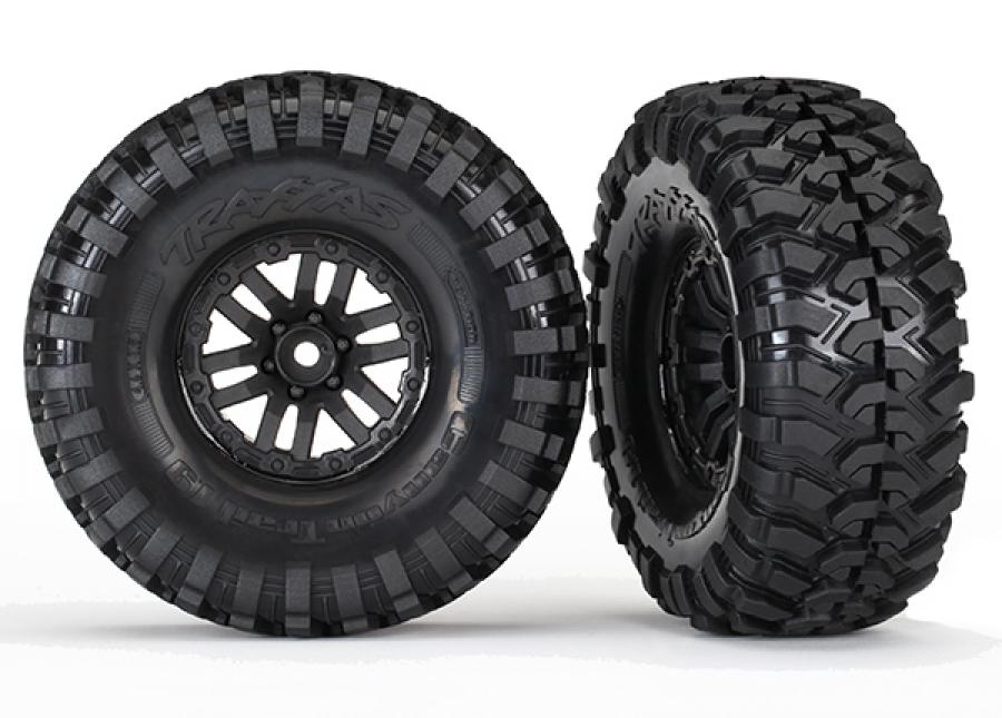 Traxxas Tires & Wheels Canyon Trail/TRX-4 Black 1.9" (2) TRX8272