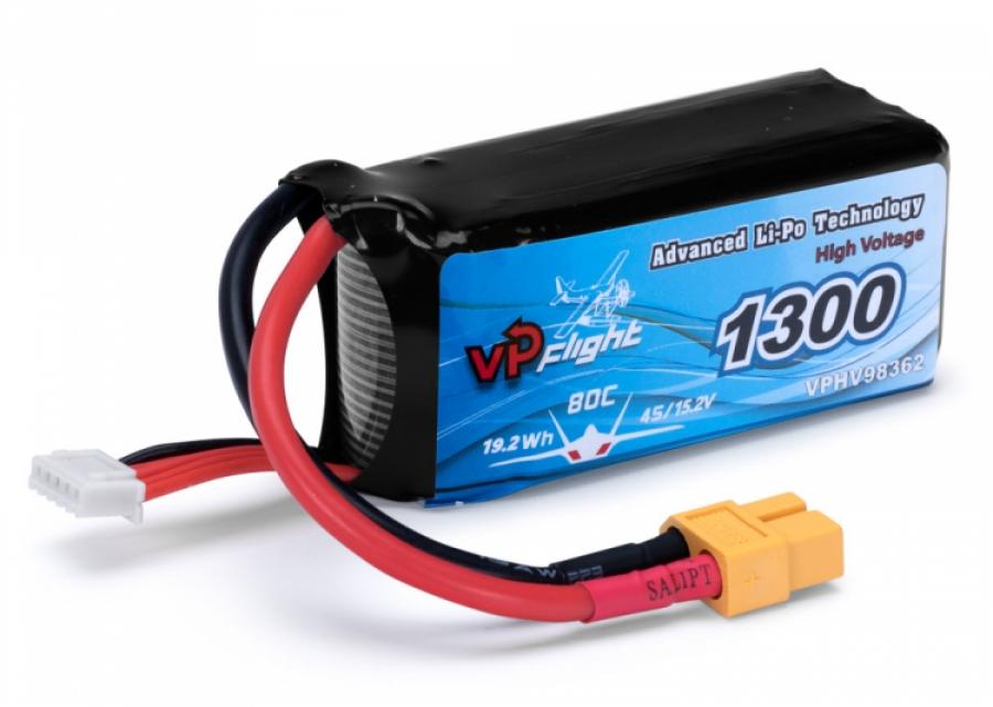 Li-Po Battery 4S 15,2V(HV) 1300mAh 80C XT60-connector