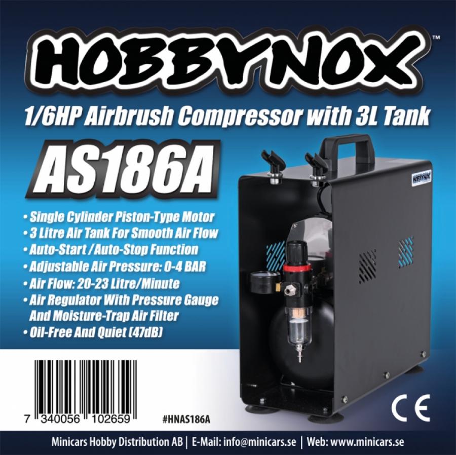 Airbrush Compressor 1/6HP with 3L Tank (0-4BAR)