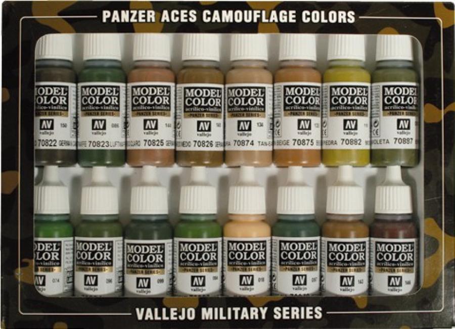Panzer Aces Camouflage set 16x17ml
