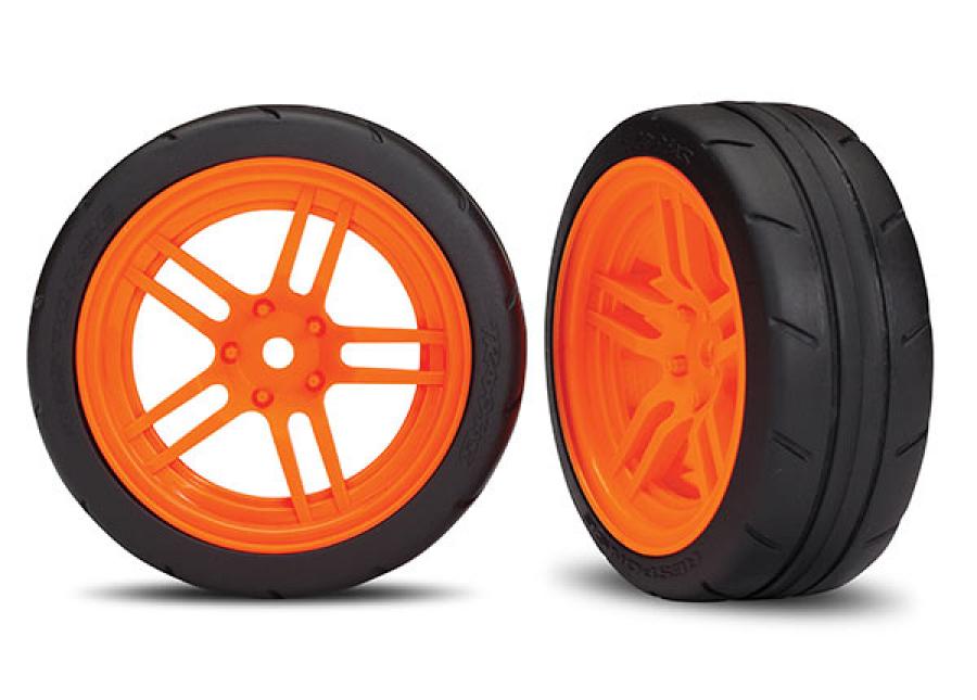 Traxxas Tires & Wheels Response 1,9" Touring Orange Front VXL (2) TRX8373A