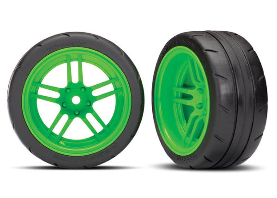 Traxxas Tires & Wheels Response 1,9" Touring Green Rear VXL (2) TRX8374G