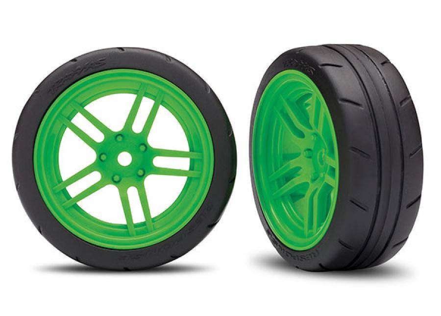 Traxxas Tires & Wheels Response 1,9" Touring Green Front VXL (2) TRX8373G