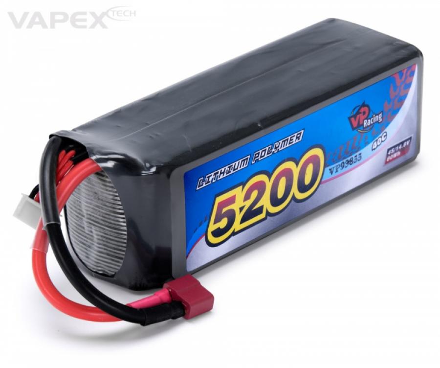 Li-Po Akku 4S 14,8V 5200mAh 40C T-liitin