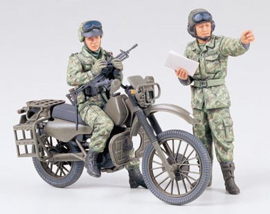 Tamiya 1/35 Jgsdf Motorcycle Recon. Set pienoismalli