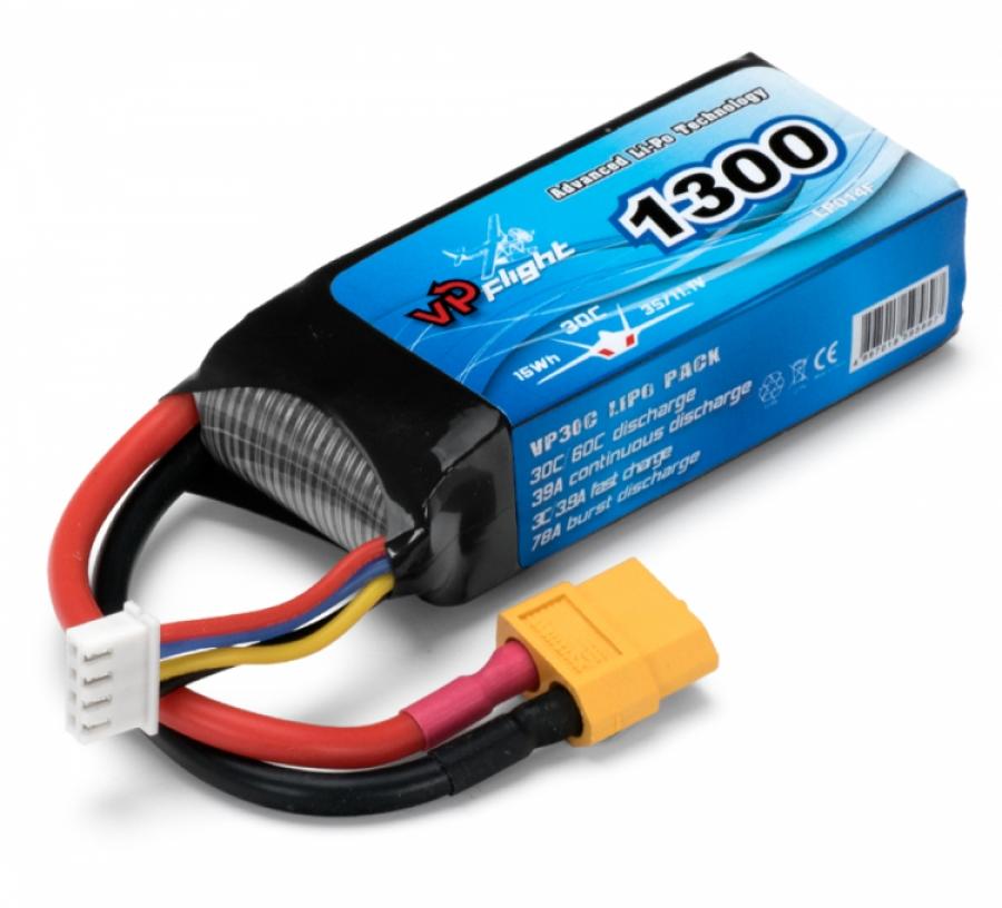 Li-Po Akku 3S 11,1V 1300mAh 30C XT60-liitin