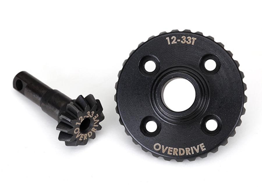 Traxxas Ring- & differential pinion gear Overdrive 12/33T CNC TRX-4 TRX8287