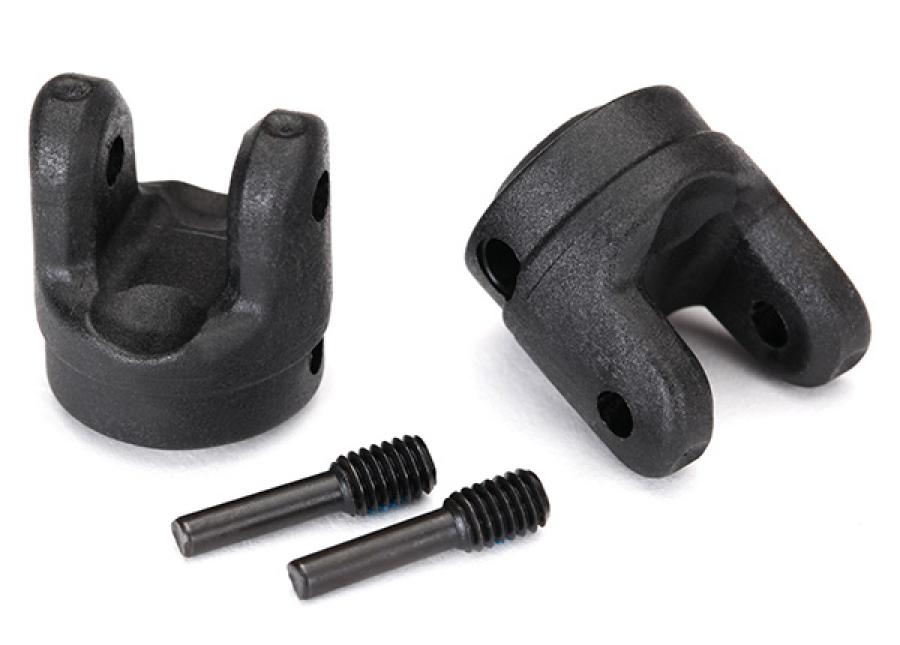 Traxxas Yokes, transmission (2)/ 4x15mm screw pins (2) TRX8658