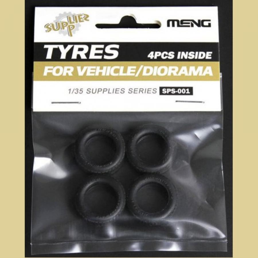 1:35 Tyres for Vehicle/Diorama (4pcs)