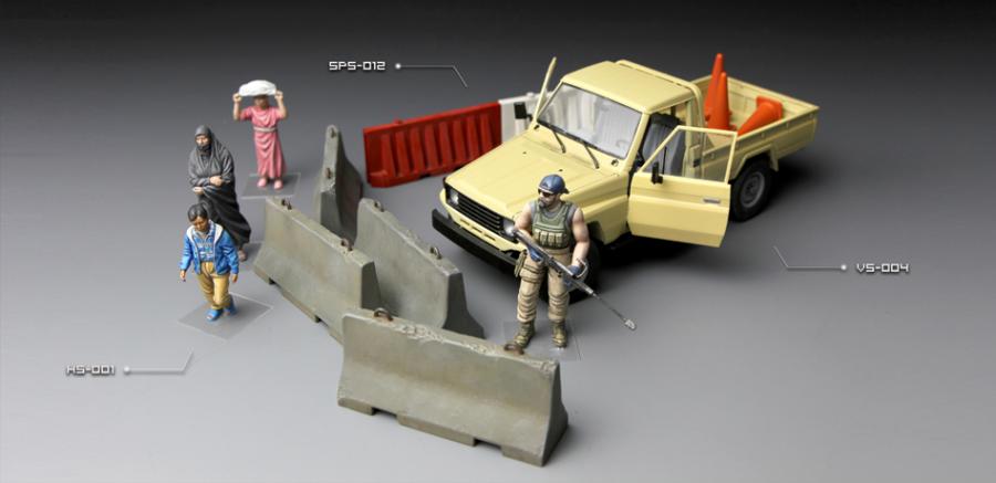 1:35 Concrete & plastic barrier set