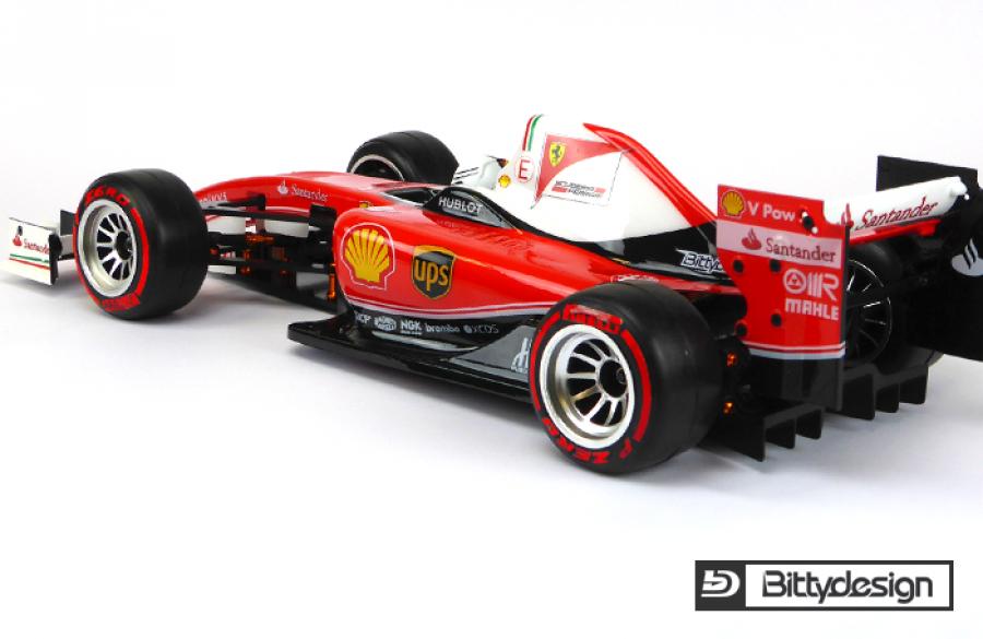 F1 'Type-6C' 1/10 clear body Light weight