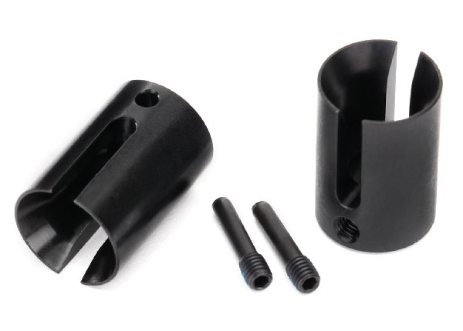 Traxxas Drive cup, machined steel (2)/ 4x17mm screw pins (2) TRX8652