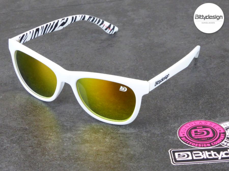 Venice Collection, White 'Savana' Sunglasses