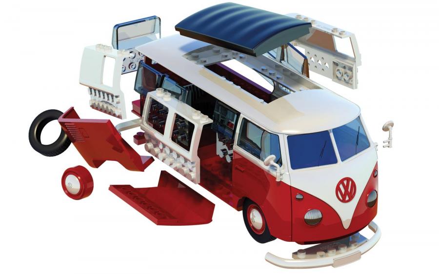 QUICK BUILD VW CAMPER VAN (Red)