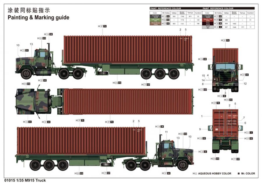 Trumpeter 1:35 M915 Truck & Container Trailer