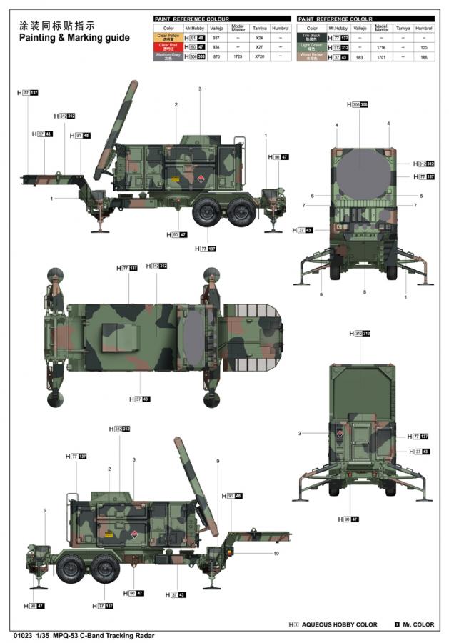 Trumpeter 1:35 MPQ-53 C-Band Tracking Radar