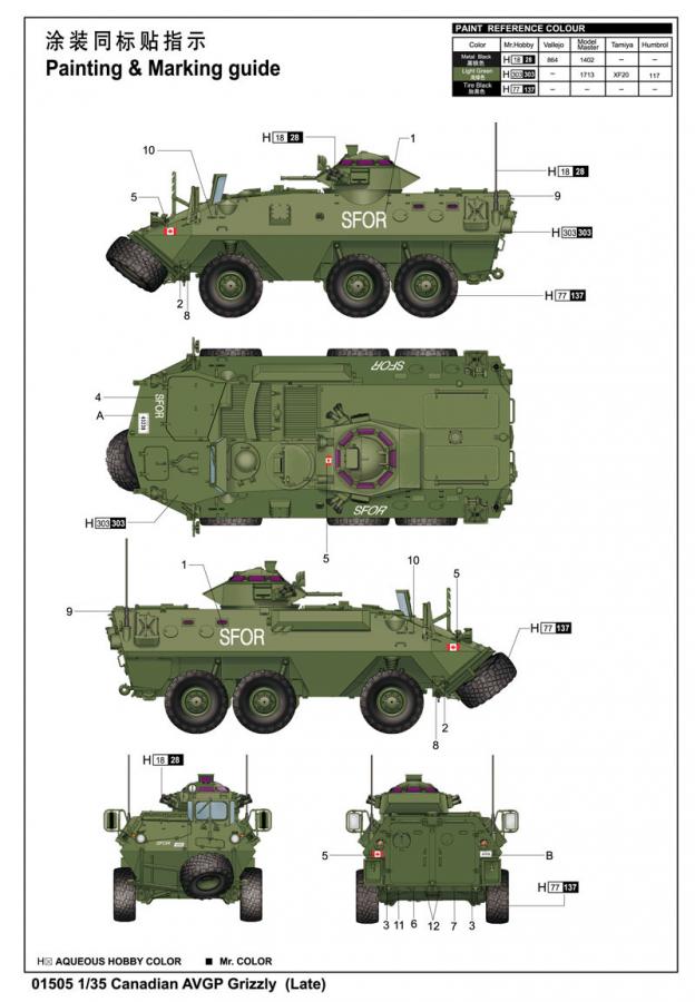 Trumpeter 1:35 Canadian AVGP Grizzly (Late)