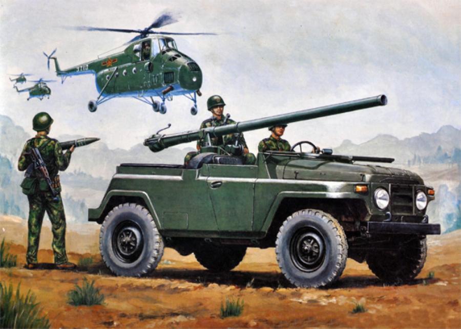 Trumpeter 1:35 Chinese BJI212A with 105mm Rifle