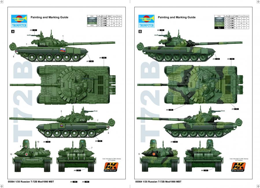 Trumpeter 1:35 Russian T-72BM mod. 1990