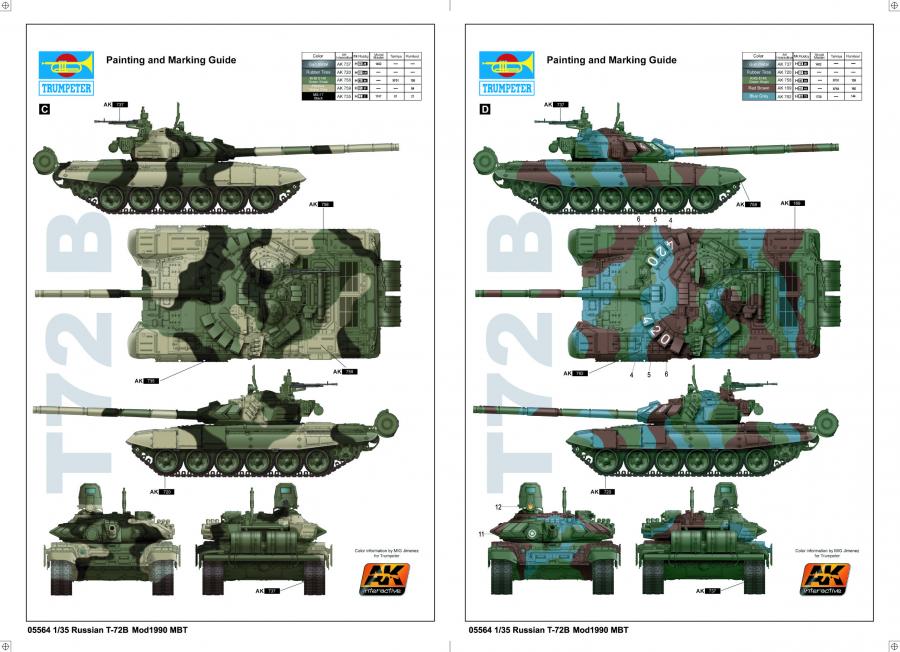 Trumpeter 1:35 Russian T-72BM mod. 1990