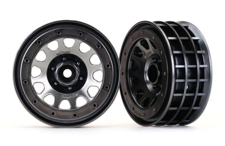 Traxxas Wheels Method 105 Black Chrome 2.2" SC (2) TRX8171