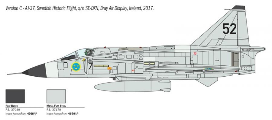 Italeri 1/48 SAAB JA 37/AJ 37 VIGGEN