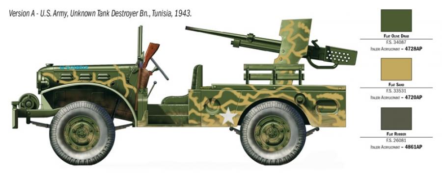 Italeri 1/35 M6 Gun Motor Carriage Wc-55