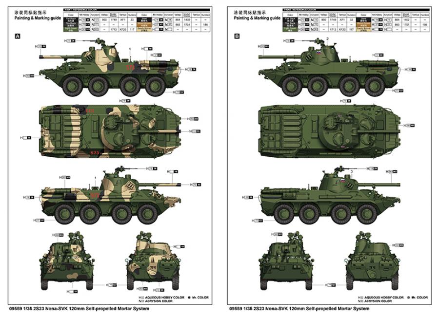 1/35 2S23 Nona-SVK 120mm SP Mortar - Harrastekauppa Hobbylinna