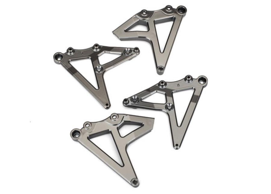 Traxxas Shock Mounts Rear Satin Chrome TRX8538X