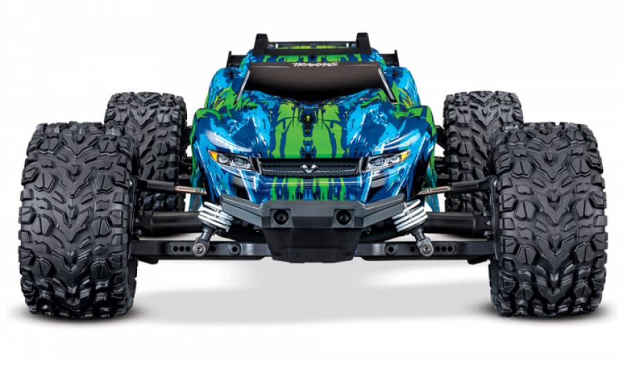 Traxxas Rustler 4x4 VXL 1/10 RTR TQi TSM Vihreä ilman akkua ja laturia TRX67076-4-GRN