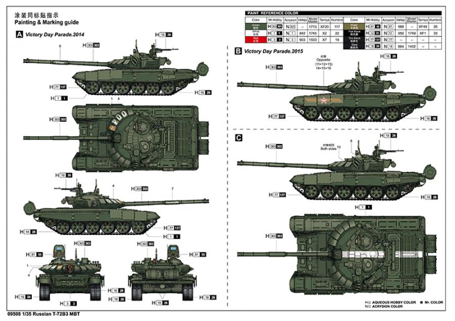 Trumpeter 1/35 Russian T-72B3 MBT