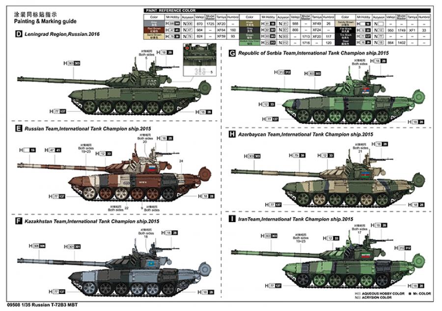 Trumpeter 1/35 Russian T-72B3 MBT
