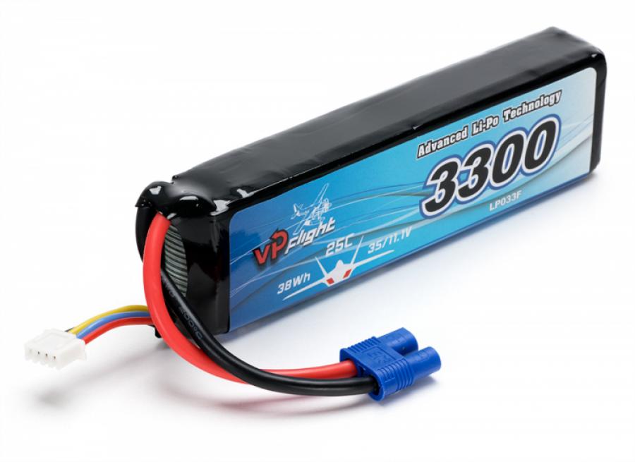 Li-Po Akku 3S 11,1V 3300mAh 30C EC3-liitin