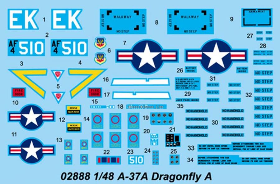 Trumpeter 1:48 US A-37A Dragonfly Light Ground-Attack Aircraft