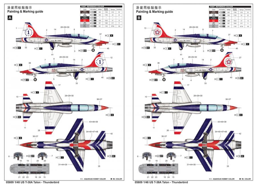 Trumpeter 1:48 US T-38A Talon-Thunderbird