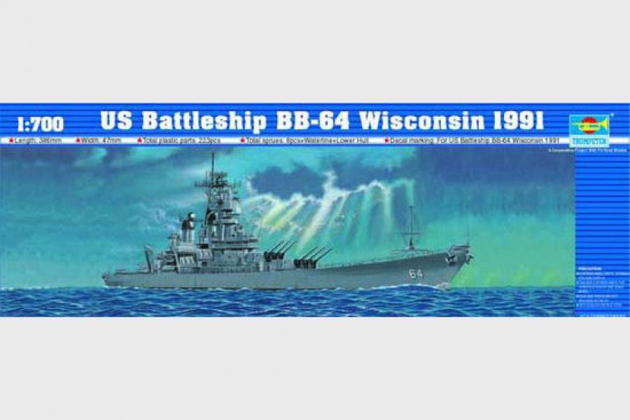 Trumpeter 1:700 US Battleship BB-64 Wisconsin 1991