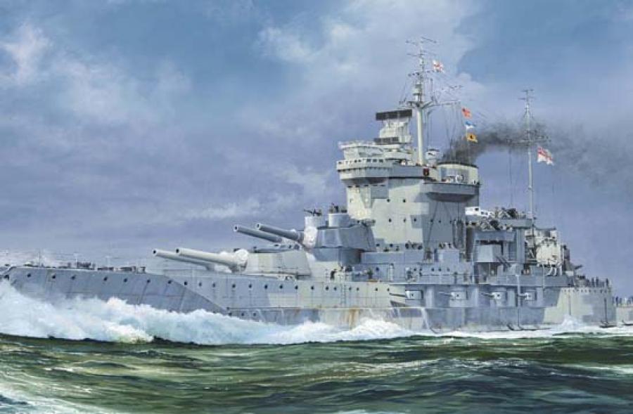 Trumpeter 1:700 HMS Warspite 1942