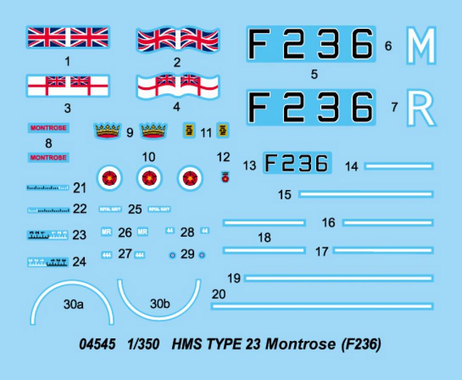 1:350 HMS TYPE 23 Frigate-Montrose F236