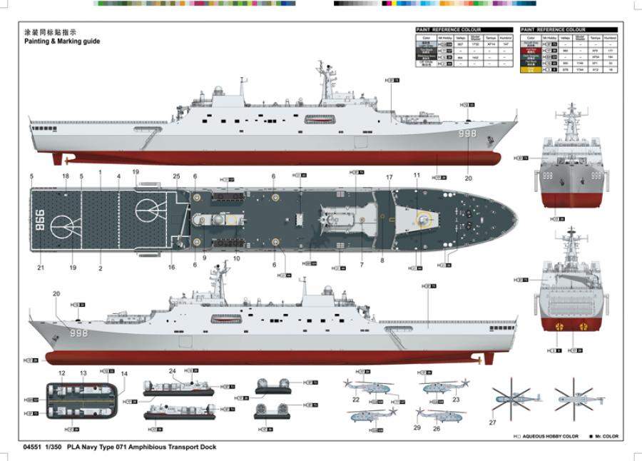 Trumpeter 1:350 PLA Navy Type 071 Amphibious Transp.Dock