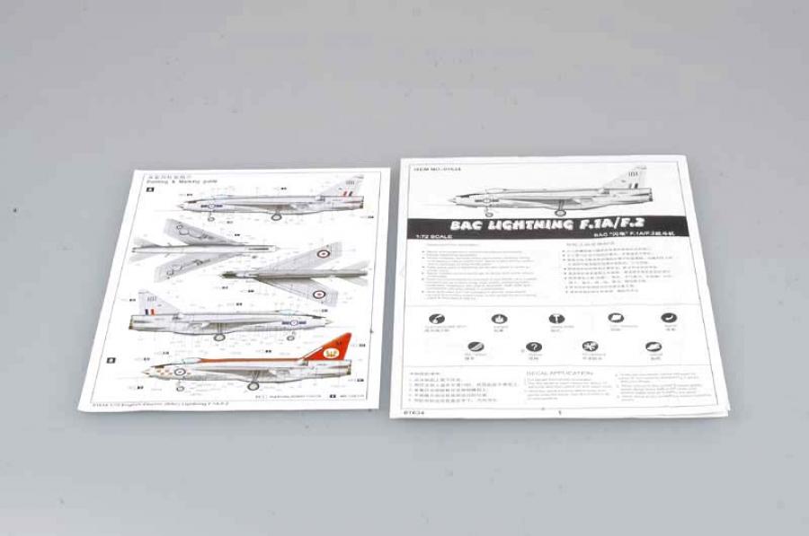 Trumpeter 1:72 English Electric Lightning F.1A/F.2