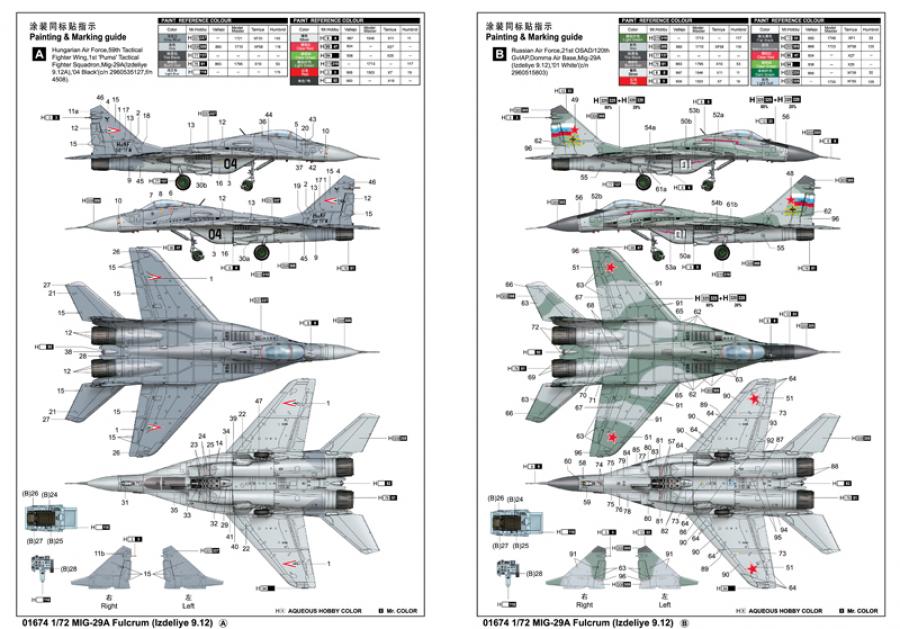 Trumpeter 1:72 MIG-29A Fulcrum (Izdeliye 9.12)