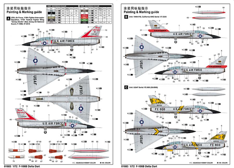 Trumpeter 1:72 US F-106B Delta Dart