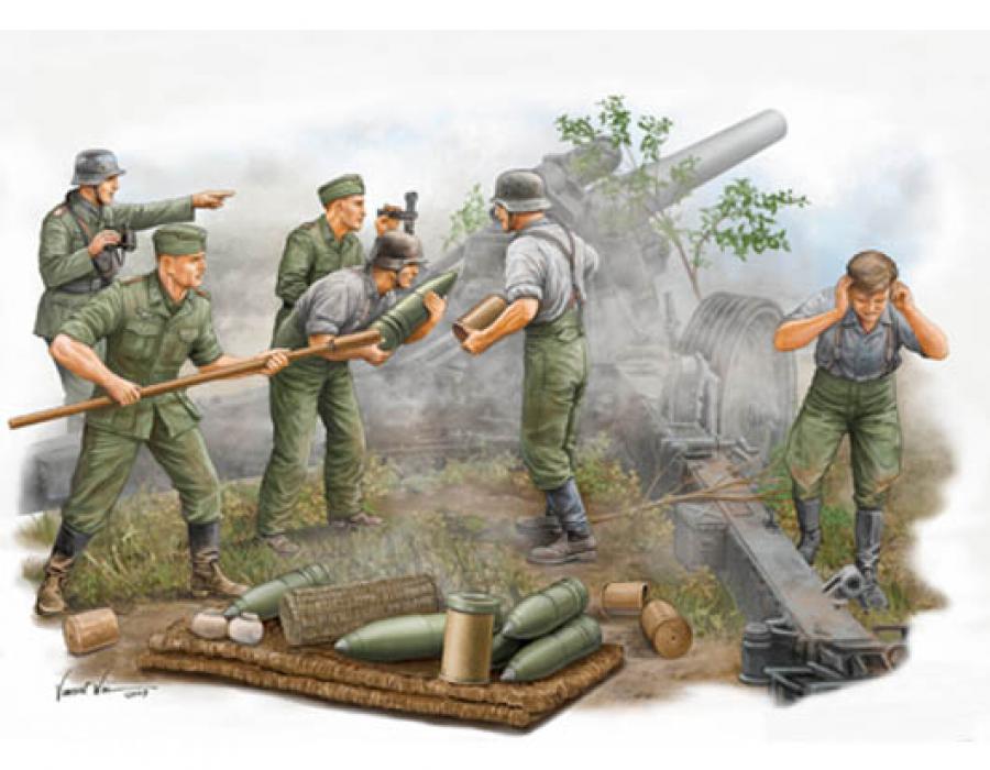Trumpeter 1:35 German s.FH 18 Gun Crew (firing)