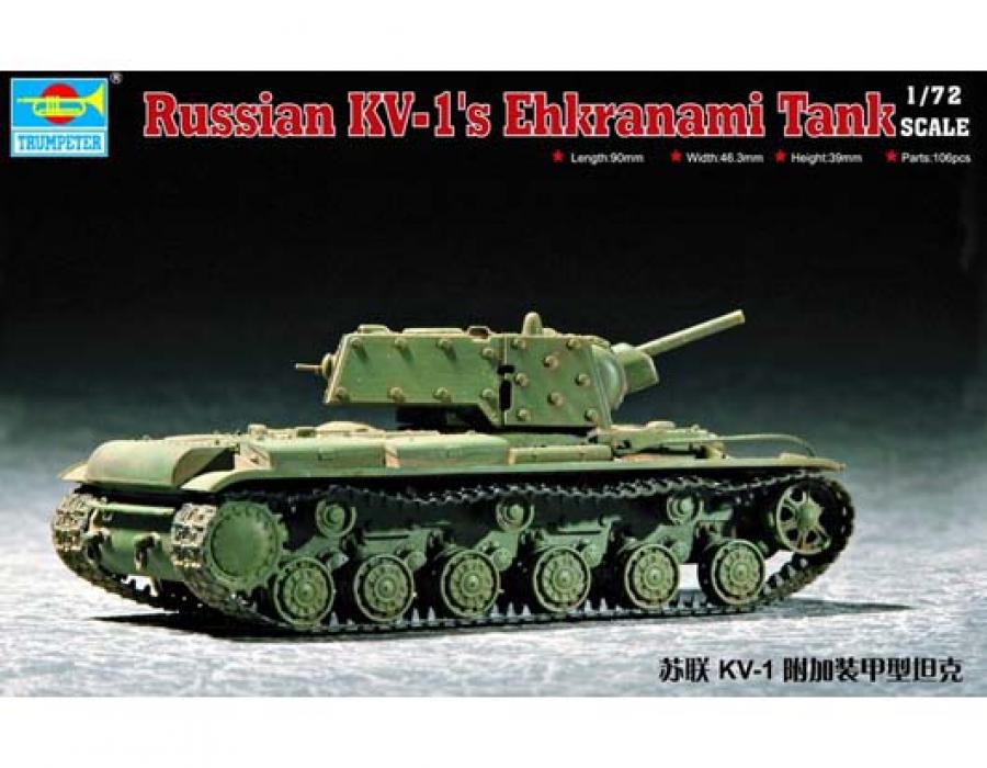 Trumpeter 1:72 Soviet KV-1S Ehkranami