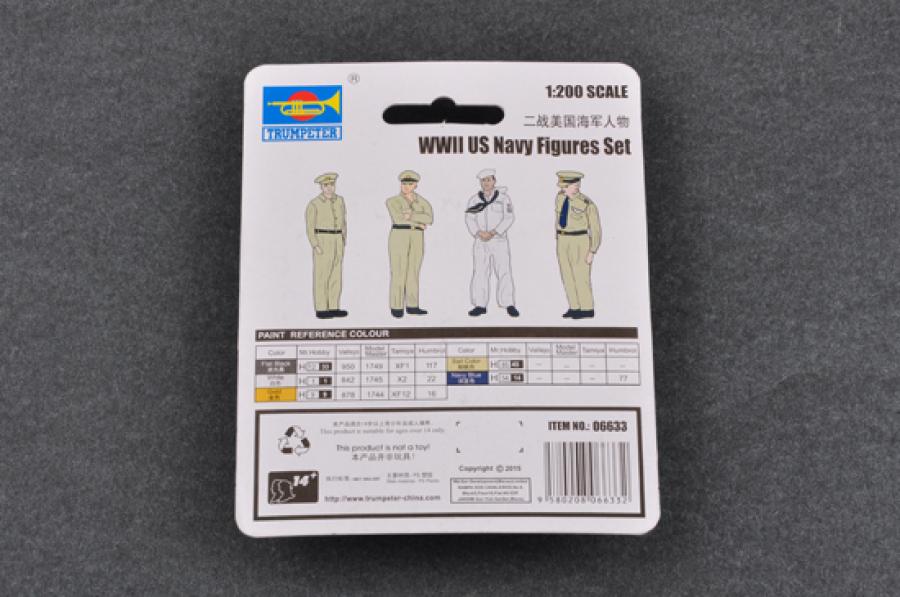 1:200 WWII US Navy Figures Set