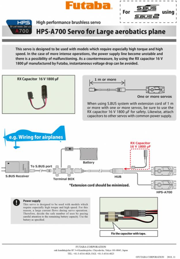 HPS-A700 Airplane Servo 74kg 0.12s HV/S.BUS2