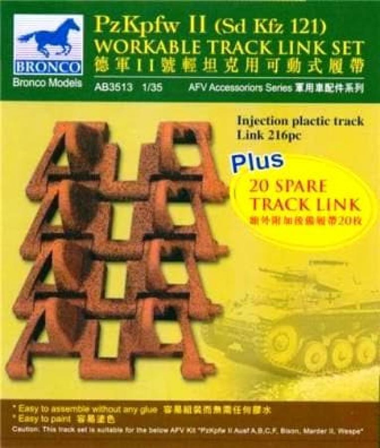 1:35 PzKpfw II workable track link set
