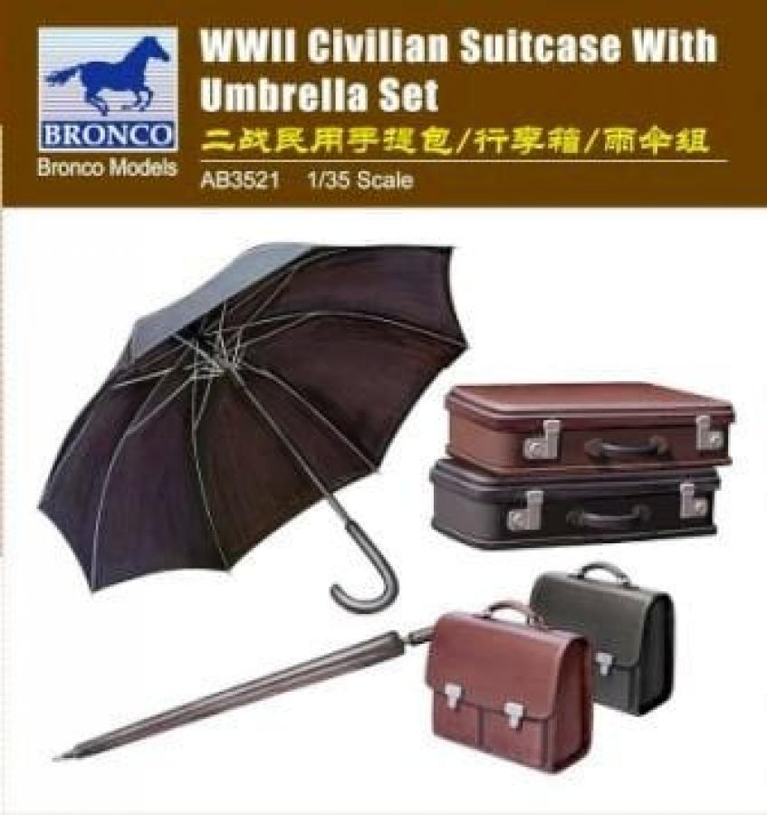 1:35 Civilian Suitcase with Umbrella